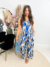 The Sabrina - Feather Print Wide Leg Jumpsuit